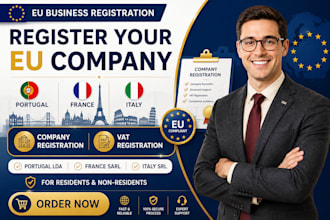 register portugal, france, italy company and handle eu vat registration