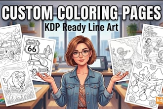 create custom coloring book pages and illustrations