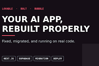 rebuild your lovable bolt or bubble app in production ready next js code