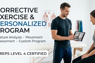 create a personalized corrective exercise program after posture analysis