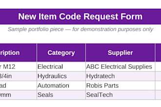 create an inventory management spreadsheet in excel for r180