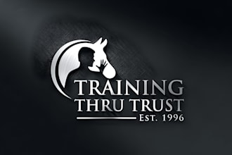 design minimalist horsemanship, horse trainer, equestrian, equine horse logo