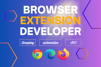 create custom browser extension for chrome, firefox, or edge