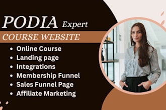 make podia, podia website, online course, teachable, course website