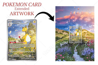 extend pokemon tcg card for binders artwork