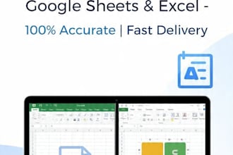 do google sheets data entry and data cleanup