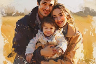 draw a wonderful family portrait