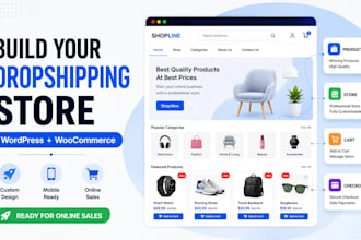 create a wordpress woocommerce dropshipping website