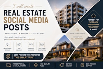create attractive real estate posters for social media
