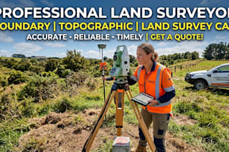 do boundary survey, topographic survey and land survey cad