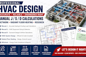 do hvac system, manual jsd calculation, ductwork, radiant floor heating rescheck