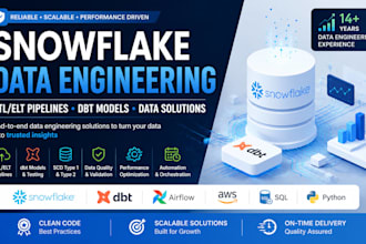 build snowflake etl pipelines and dbt data models