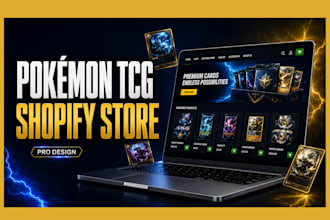 design pokemon shopify store tcg website pokemon website trading card website