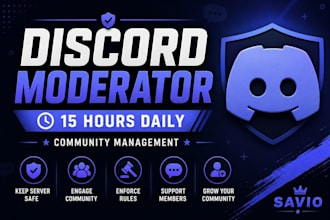 be your discord moderator and community manager