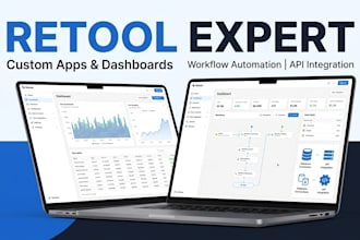 develop customized retool apps, dashboards or workflows for your company