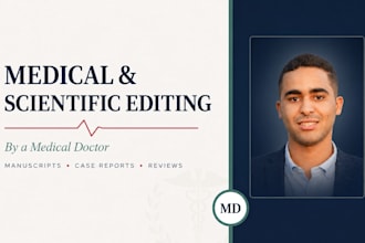 edit and proofread medical and scientific manuscripts