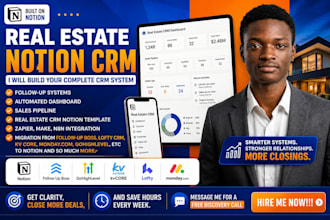 build custom notion real estate CRM dashboard automation template client portal
