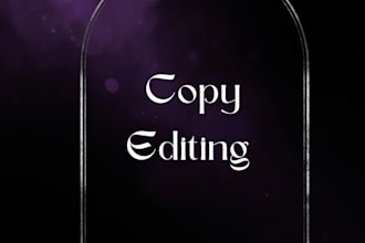 copy edit your fiction manuscript