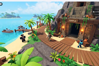 develop roblox game map world building obby tycoon simulator studio lua scripter