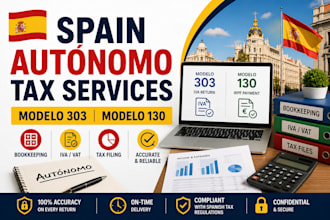 do spain autonomo bookkeeping, modelo 303, modelo 130, iva and tax filing