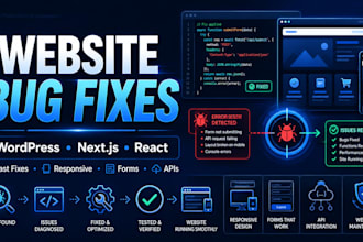 fix website bugs and make small wordpress or nextjs changes