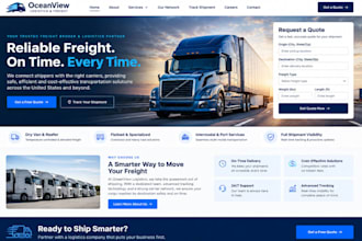 design squarespace trucking company website freight broker logistics website