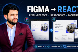 convert figma to react js responsive website