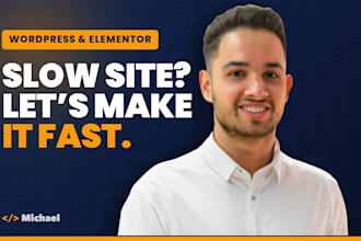 speed up and optimize your wordpress or elementor website