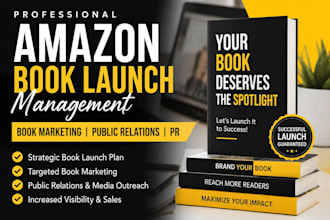 do amazon book launch management, public relation specialist for book launch