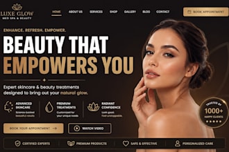 design redesign wix med spa website skincare salon website beauty website