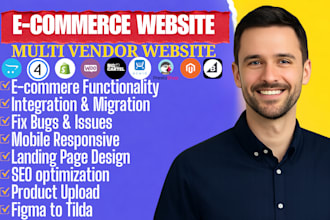 build multivendor ecommerce shopify website shift4shop opencart ecwid prestashop