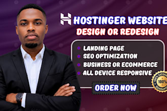 design redesign build professional hostinger horizons website hostinger horizons