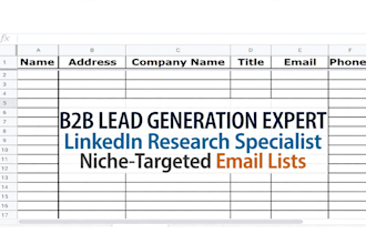 b2b lead generation, linkedin research, lead research, niche targeted email list
