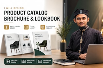 design a professional product catalog brochure and lookbook