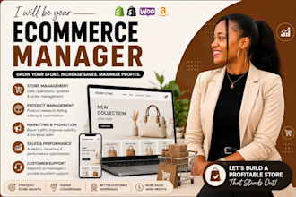 do ecommerce store setup, tiktok shop, etsy, ebay, amazon, shopify store manager