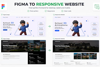 convert figma to a responsive HTML CSS javascript website