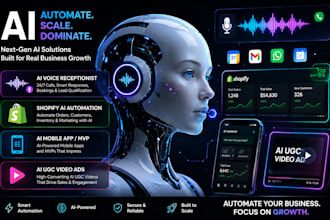 ai voice receptionist shopify ai automation ai mobile app mvp ai ugc video ads
