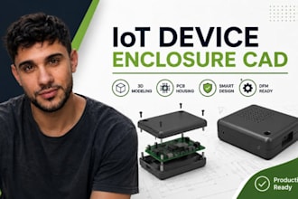 iot device enclosure cad, pcb housing, smart device 3d modeling expert
