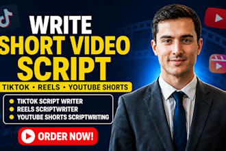 write short video script tiktok script writer reels youtube shorts scriptwriting