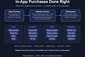 integrate in app purchases and payments for your app or game