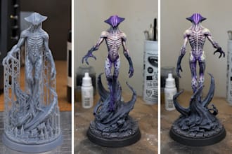 3d print and paint custom anime figure resin warhammer resin miniature