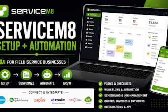 setup and automate your servicem8 account