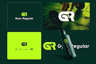 design fitness logo, gym branding, and complete brand identity