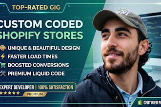 a custom coded shopify storefront for your ecommerce store
