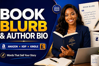 write book blurb, book description, and author bio