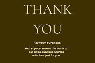 design professional amazon thank you card and package insert