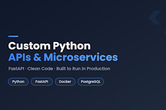 build a custom python API or microservice with fastapi