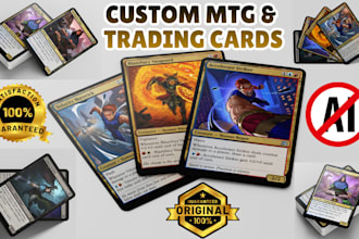 design custom mtg card game edh commander tcg trading card template board games