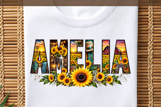 create a custom farmhouse name png