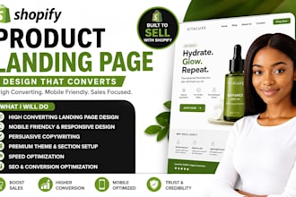 design shopify product landing page one product store replo gempages pagefly